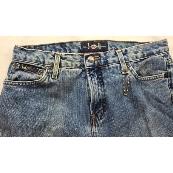 Vintage L E I jeans Sz 13 Med Wash Regular Fit‎ Flare Bottoms - Picture 2 of 12